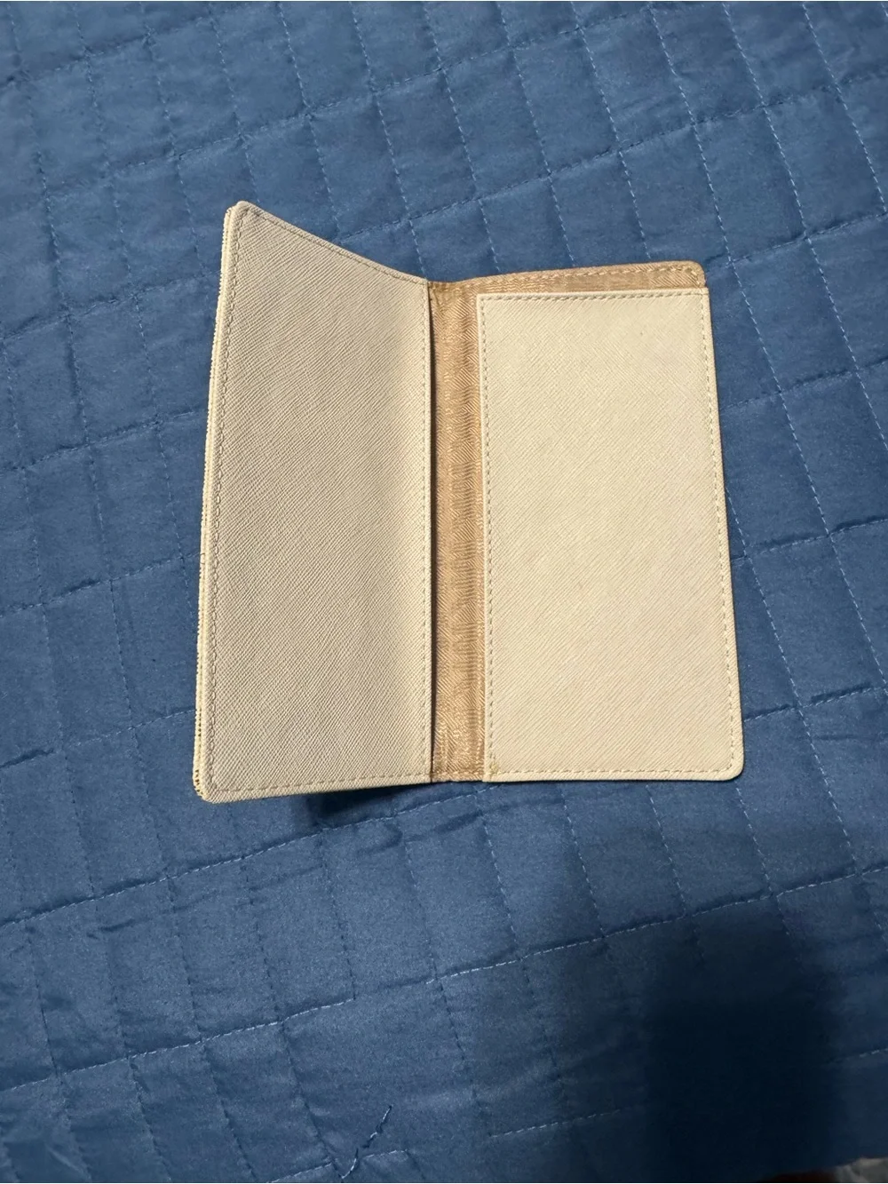 Michael Kors Beige Monogram Checkbook Holder